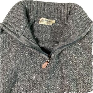 Luca Nobili Italian Wool Sweater Size Large Made in Italy Vintage Quarter Zip